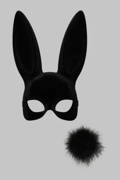 Maison Close BunnyMasque lapin velours avec pompon