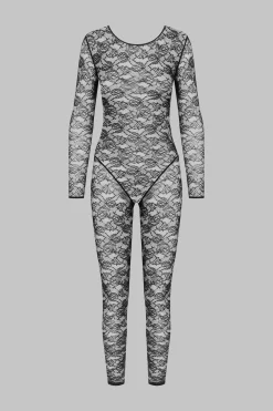 Maison Close FlashbackCatsuit manches longues dos ouvert