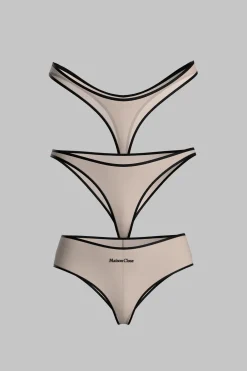 Maison Close La ParisienneSet de 3 Bas Beige Foncé