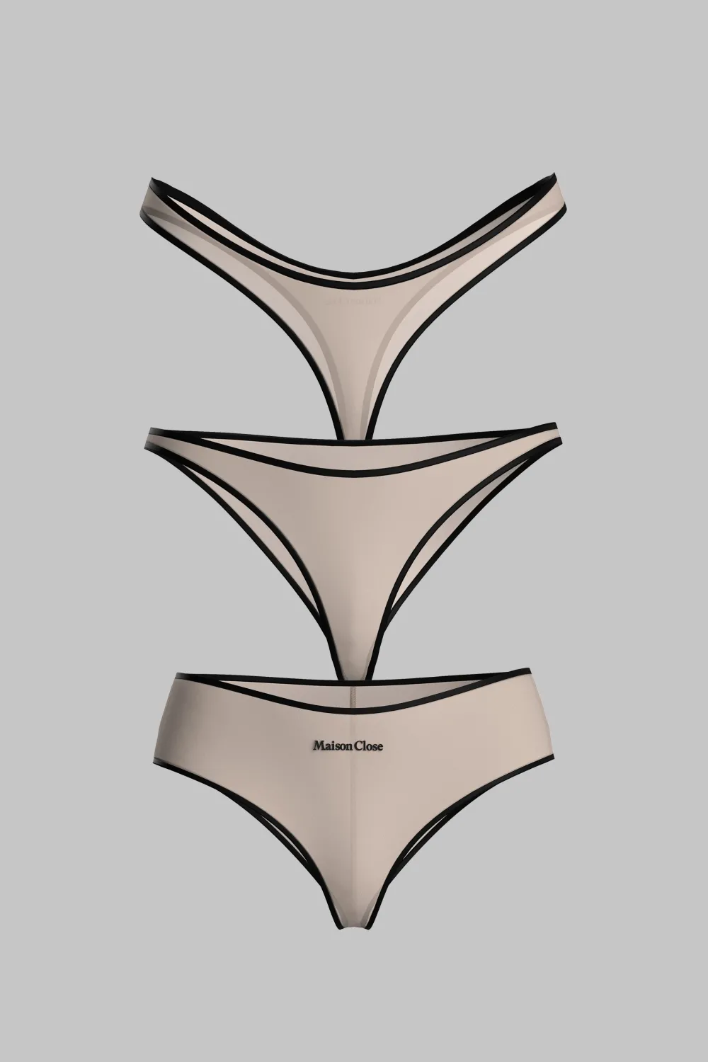 Maison Close La ParisienneSet de 3 Bas Beige Foncé