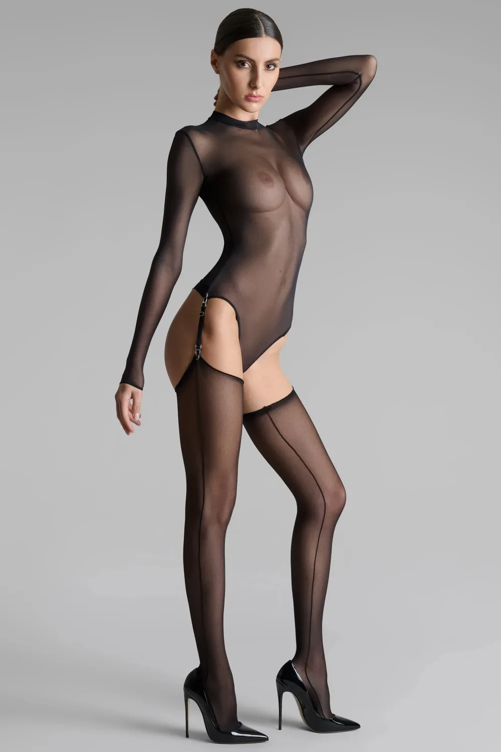 Maison Close LegwearBas coupés roulés coutures côtés 20D