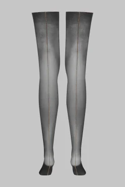 Maison Close LegwearBas coupés roulés couture Lurex 20D - /Or