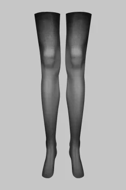 Maison Close LegwearBas coupés roulés coutures Lurex 20D - /Argent