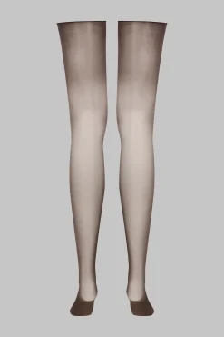Maison Close LegwearBas coupés roulés glacés 20D - Chocolat