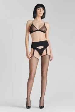 Maison Close LegwearBas coupés roulés résille