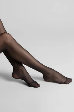 Maison Close LegwearBas coupés roulés voile soyeux 20D -