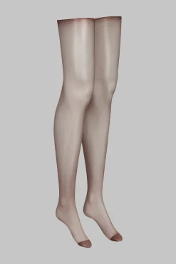 Maison Close LegwearBas coupés roulés voile soyeux 20D -
