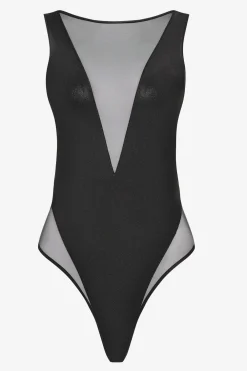 Maison Close MinuitMaillot de bain une pièce col V transparent