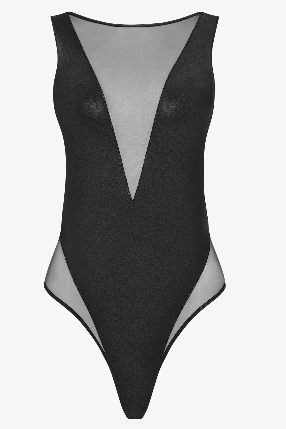 Maison Close MinuitMaillot de bain une pièce col V transparent