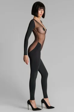Maison Close Pure TentationCatsuit manches longues dos transparent