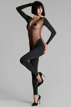 Maison Close Pure TentationCatsuit manches longues dos transparent